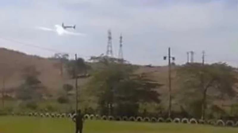 بالفيديو.. حادث مرّوع لطائرة تصطدم بأسلاك الكهرباء