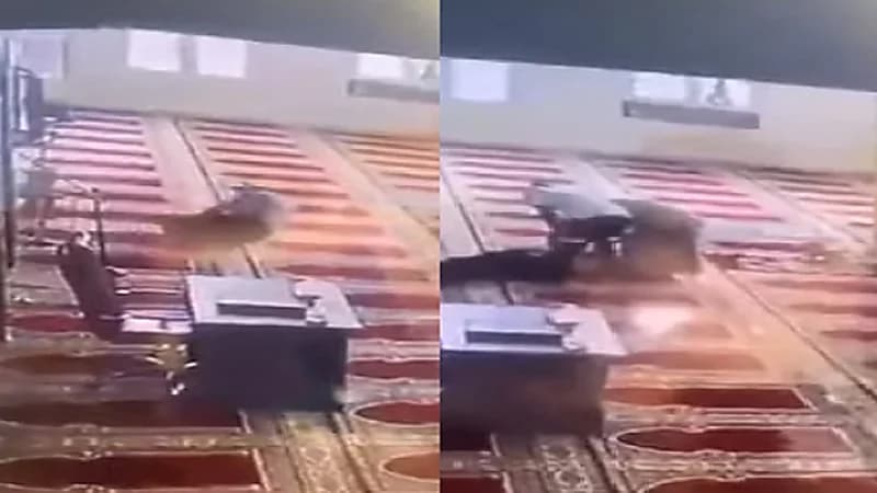 بالفيديو.. وفاة مؤذن خلال رفع الأذان