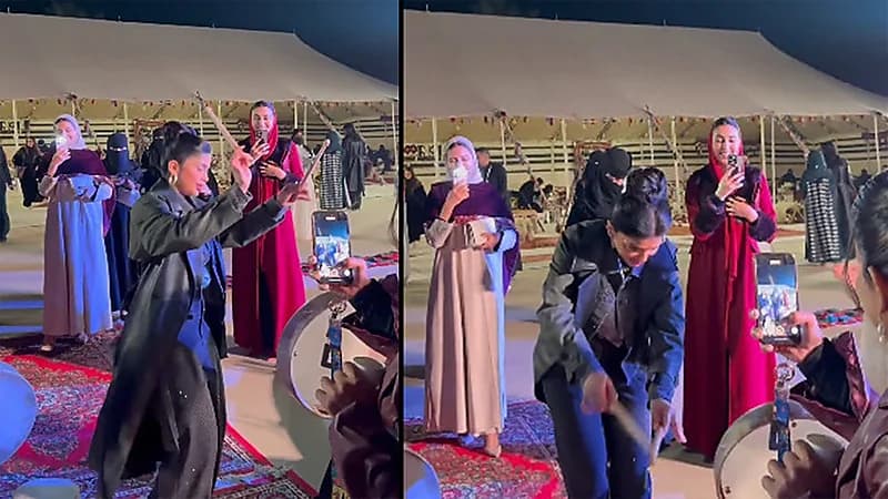 جود السفياني تثير إعجاب الحضور برقصة فلكلورية في "شتوية عساف".. فيديو