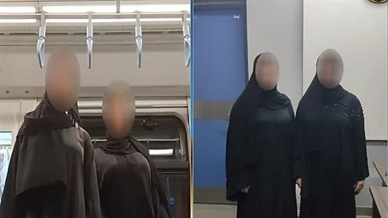 ضبط فتاتين بعد وصلة رقص في المترو
