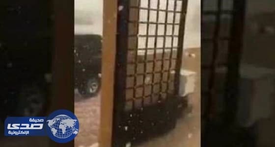 بالفيديو..لحظة تساقط كرات ثلجية على حي الضاحي في بريدة