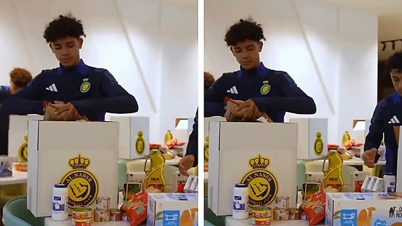 نجل رونالدو يشارك في مبادرة خيرية مع النصر .. فيديو