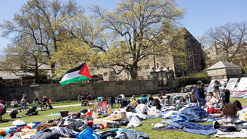 احتجاجات طلابية في جامعة ييل الأمريكية ضد زيارة بن غفير
